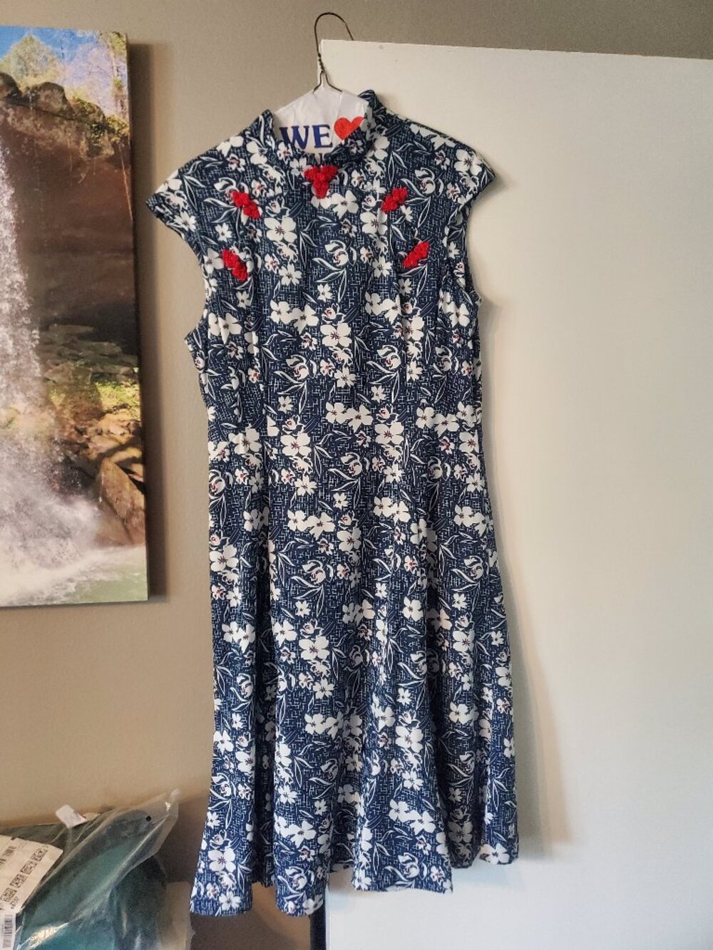 Emmy Design of Sweden Mandarin Collar Dress in Navy size 10